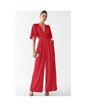Willa Omaha Jumpsuit - Red