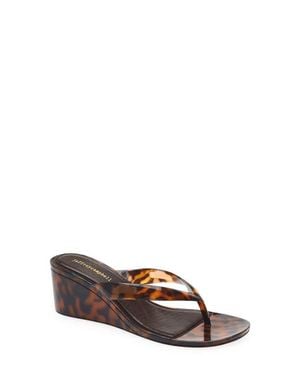 Jeffrey Campbell Gigabyte Wedge Flip Flop - Brown