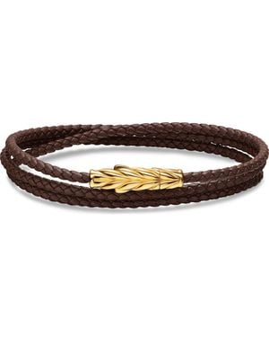 David Yurman Chevron Triple Wrap Bracelet - Brown