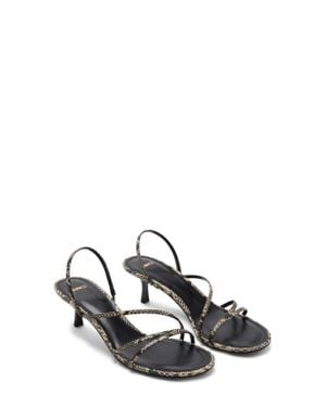 Mango Slingback Kitten Heel Sandal - Gray