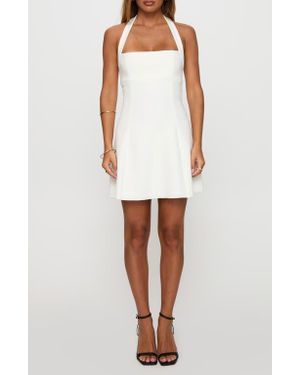 open lace back dress Deana Halter Mini Dress White main image 1