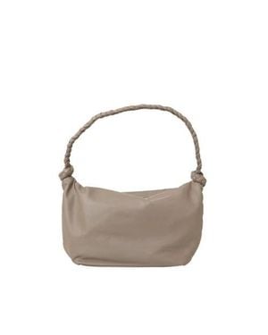Sarah Stewart The Isabella Leather Shoulder Bag - Gray