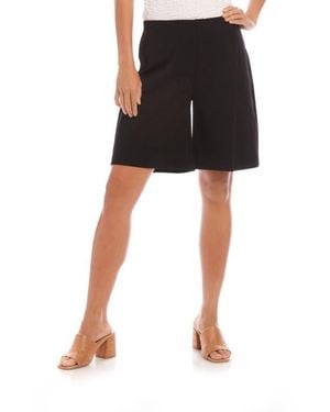 Karen Kane High Waist Stretch Twill Shorts - Black