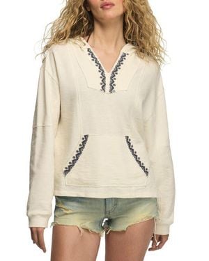 Lucky Brand Embroidered Baja Hoodie - Natural
