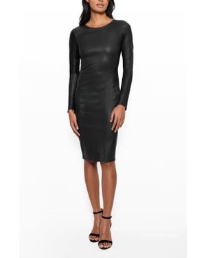 AS by DF Mrs. Smith Stretch Leather Dress - Black
