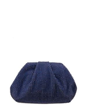 Nina Crystal Frame Satchel - Blue