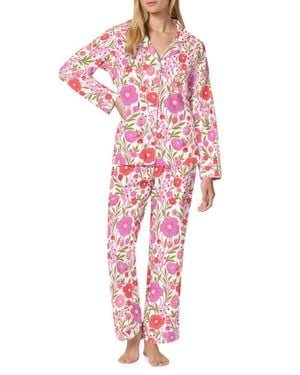 Bedhead Print Stretch Cotton Pajamas - Red