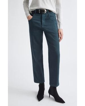 Eleventy Crop Straight Leg Jeans - Blue