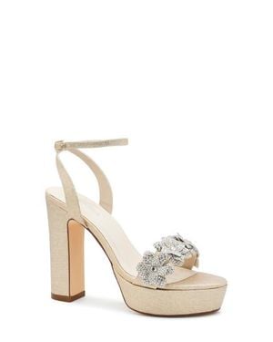 Touch Ups Lily Ankle Strap Platform Sandal - White