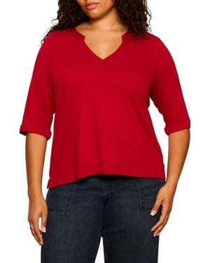 Sanctuary Dolce Notch Neck Top - Red