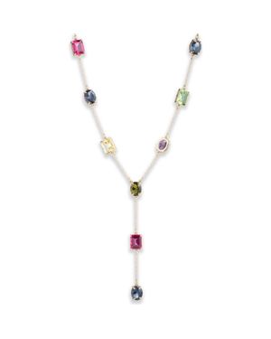 Ralph Lauren Beldon Stone Station Y-Necklace - Metallic