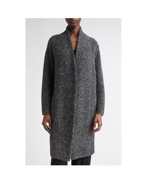 Vince Bouclé Cardigan Coat - Gray