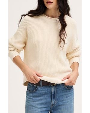 Madewell The Arden Crewneck Cotton Sweater - Blue