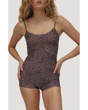 Stone Fox Bobby Print One-Piece Swimsuit - Brown