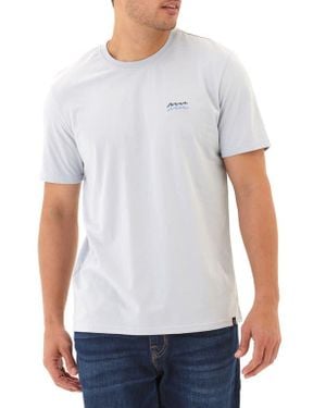 Threads For Thought Kea Wave Embridered Cotton Blend T-Shirt - White
