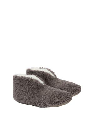 Celtic & Co. Teddy Soft Sole Bootee Slippers - Gray