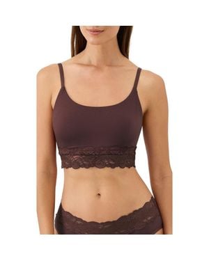 Pact Lace Modern Scoop Bralette Made With Organic Cotton - Purple