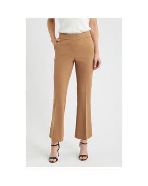 Anne Klein Pull-On Ankle Pants - Natural