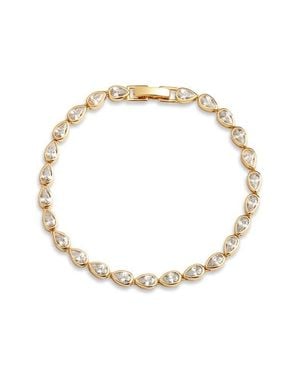 Nordstrom Pear Cubic Zirconia Bezel Tennis Bracelet - White
