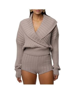 JLUXLABEL Ease Forward Knit Top - Gray