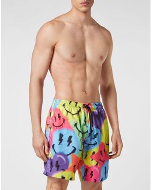 Philipp Plein Swim-Trunks Smile - Blue