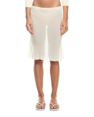 Lioness Low Rise Semisheer Skirt - White