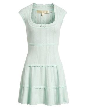 LoveShackFancy Laighton Pointelle Knit Dress - Green