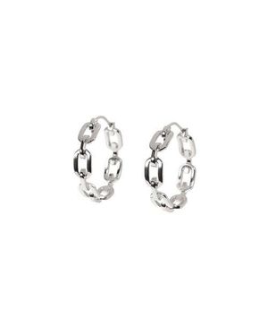 ZARUX Modern Day Hoop Earrings - Metallic
