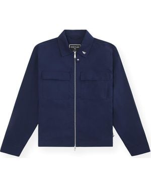 PAPER PLANES Cotton Blend Utility Jacket - Blue