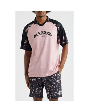 Saint Studio 888 Raglan Sleeve Club Jersey Polo - Pink