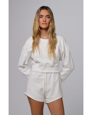 JUANA Hemp Essentials Fleece Shorts - White