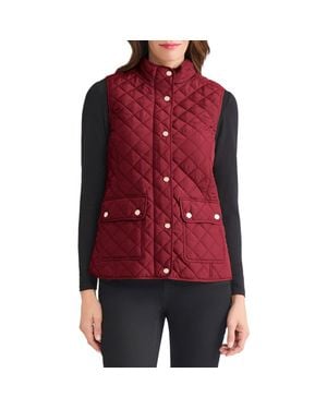Jones New York Quilted Vest - Red