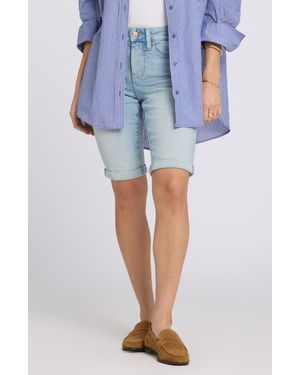 NYDJ Briella Roll Cuff Denim Bermuda Shorts - Blue