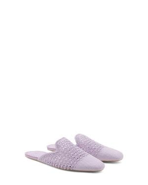 Mango Crochet Indoor Mule Slipper - Purple