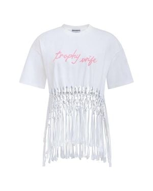 BRIDEMERCH Trophy Wife Beach Tee - White