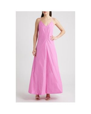 STAUD Paloma Open Back Gown - Pink