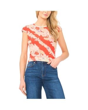 Ted Baker Jodie Floral Drop Shoulder T-Shirt - Blue