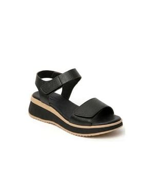 Menina Step Napoli Flat Sandal - Black