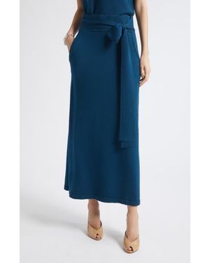 Ramy Brook Abby Wool Midi Skirt - Blue