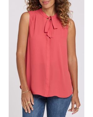 NYDJ Tie Neck Top - Red