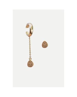 DANIELA MILLAN JEWELRY Asymmetrical Ear Cuff Set - Metallic