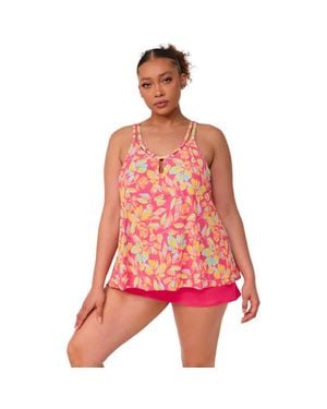 Sunsets Escape Sadie Tankini Swimsuit Top - Pink