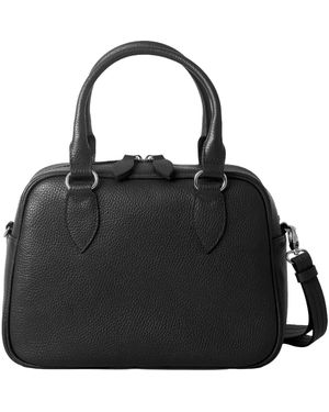 HYER GOODS La Corsa Leather Bowling Bag - Black