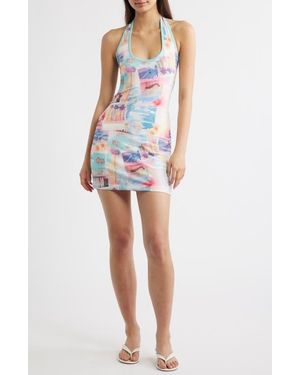 Kulani Kinis Halter Minidress - Multicolor