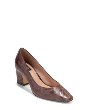 Cole Haan Blanche Block Heel Pump - Brown