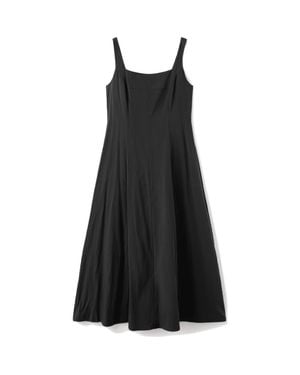 Mango Crinkled A-Line Dress - Black