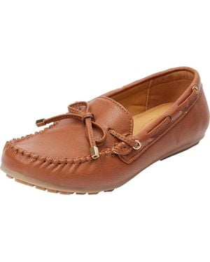 Comfortview The Ridley Slip On Flat - Brown