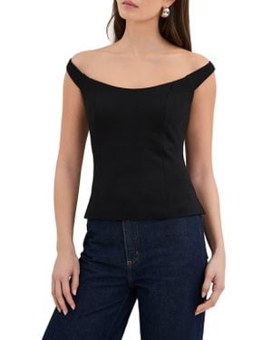 MARCELLA Eliana Off The Shoulder Top - Black