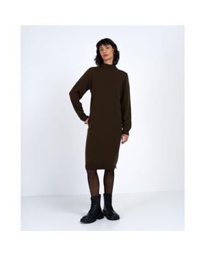 Kettlewell Turtle Neck Knitted Dress - Brown