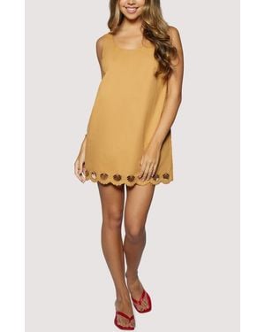 Lost + Wander Seashell Drift Cotton Minidress - Natural